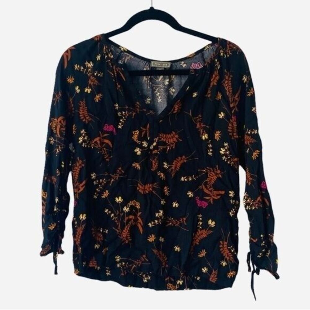 J Crew Point Sur Shirt Drapey Open V Neck Womens Size XS